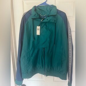 New Michael Kors Men’s Regular-Fit Colorblocked Logo- Taped Track Jacket XL